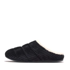 Fit Flop Chrissie Fleece-Lined Corduroy Slippers in Navy