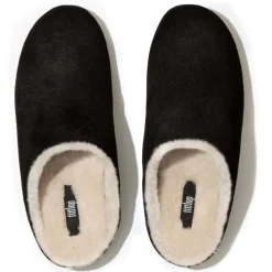 Fit Flop Chrissie Shearling Slippers in Black