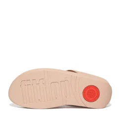 Fit Flop Halo Shimmer Toe-Post Sandals in Beige