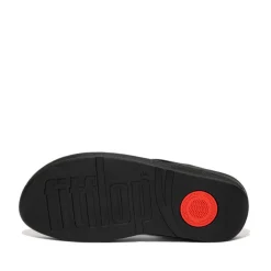 Fit Flop Halo Shimmer Toe-Post Sandals in Black