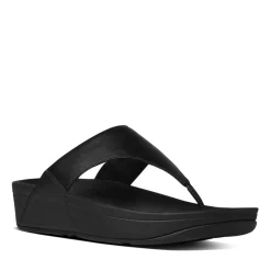 Fit Flop Leather Sandals in Black