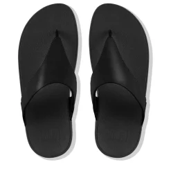 Fit Flop Leather Sandals in Black