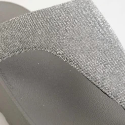 Fit Flop Lottie Glitzy Toe Thong Sandals in Gunmetal