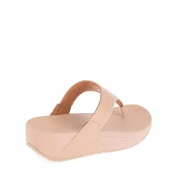 Fit Flop Lulu Shimmer Toe-Post Sandals in Beige