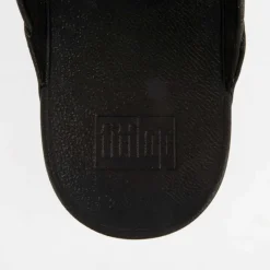 Fit Flop Lulu Shimmer Toe-Post Sandals in Black