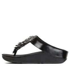 Fit Flop Rumba Ombre Toe-Thong Sandals in Black