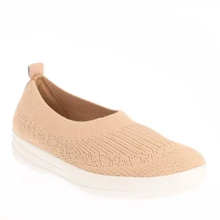 Fit Flop Uberknit Slip On Ballet Pumps in Tan