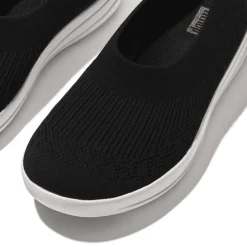 Fit Flop Uberknit Slip On Ballet Pumps in Black