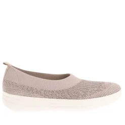 Fit Flop Uberknit Slip On Ballet Pumps in Mink