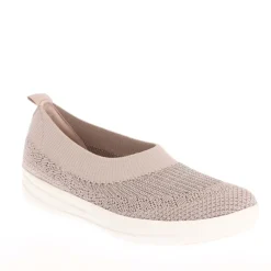 Fit Flop Uberknit Slip On Ballet Pumps in Mink