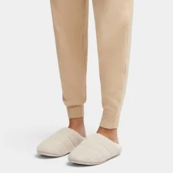 Fit Flop Womens Chrissie Fleece-Lined Corduroy Slippers in Ivory