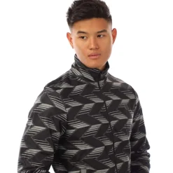Fred Perry Chevron Striped Track Jacket in Black