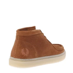 Fred Perry Dawson Mid Grid Suede Boots in Yellow