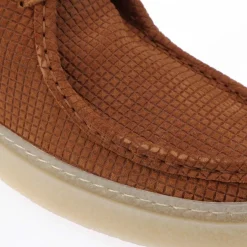 Fred Perry Dawson Mid Grid Suede Boots in Yellow