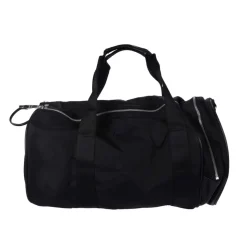 Fred Perry Graphic Print Barrel Bag in Black