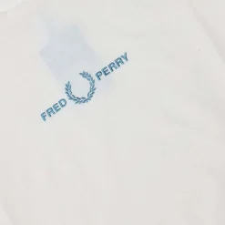 Fred Perry Juniors Embroidered T-Shirt in Ecru
