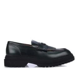 Fred Perry Leather Loafers in Green