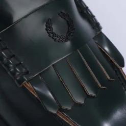 Fred Perry Leather Loafers in Green