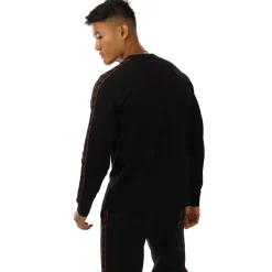 Fred Perry Long Sleeve Laurel Taped T-Shirt in Black