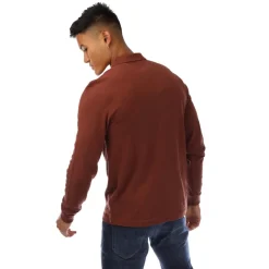 Fred Perry Long Sleeve Plain Polo Shirt in Brown