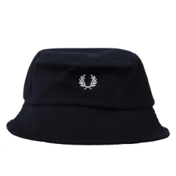 Fred Perry Pique Bucket Hat in Navy
