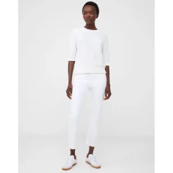 French Connection Crew Neck Relaxed Fit Sweater in White