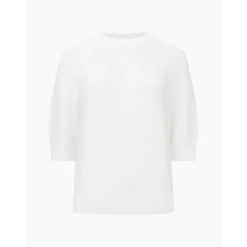 French Connection Crew Neck Relaxed Fit Sweater in White