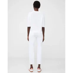 French Connection Crew Neck Relaxed Fit Sweater in White