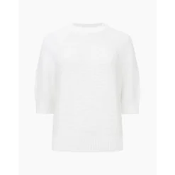 French Connection Crew Neck Relaxed Fit Sweater in White