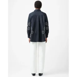 French Connection Embossed Shirt in Black