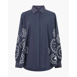 French Connection Embossed Shirt in Black