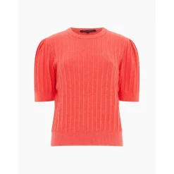 French Connection Lola Crew Neck Regular Fit Sweater in Red