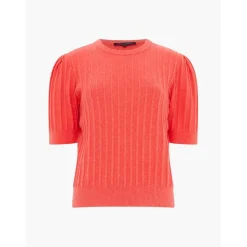 French Connection Lola Crew Neck Regular Fit Sweater in Red