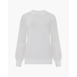 French Connection Luvvy Crew Neck Regular Fit Sweater in White