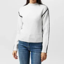 French Connection Mock Neck Relaxed Fit Sweater in White