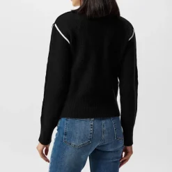 French Connection Mock Neck Relaxed Fit Sweater in White