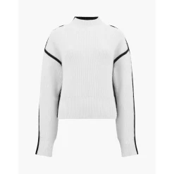 French Connection Mock Neck Relaxed Fit Sweater in White