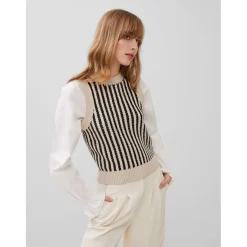 French Connection Moma Crew Neck Regular Fit Sweater in White