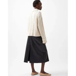 French Connection Regular Fit Long Sleeve Kyla Sweater in White