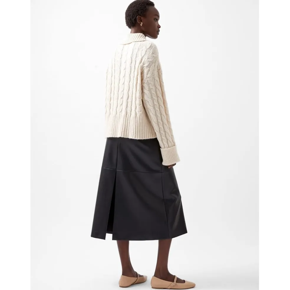 French Connection Regular Fit Long Sleeve Kyla Sweater in White