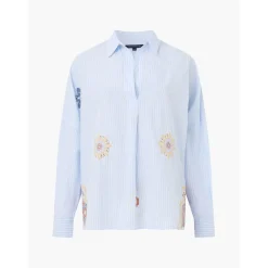 French Connection Rhodes Relaxed Fit Long Sleeve Shirt in Blue