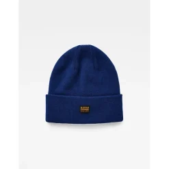 G Star Effo Beanie with Adjustable Cuff in Blue