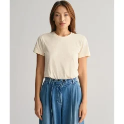 Gant Archive Shield T-Shirt in Cream