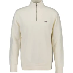 Gant Half Zip Sweatshirt in Cream