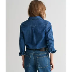 Gant Indigo Long Sleeve Denim Shirt in Blue