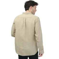 Gant Regular Fit Garment Dyed Linen Shirt in Beige