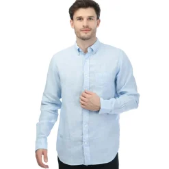 Gant Regular Fit Linen Shirt in Blue