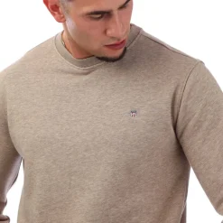 Gant Shield Logo Crewneck Sweatshirt in Brown