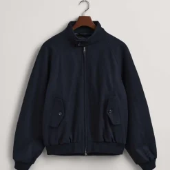 Gant Wool Harrington Jacket in Blue