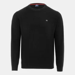 Giorgio Mens Crew Neck Sweater Knit in Black